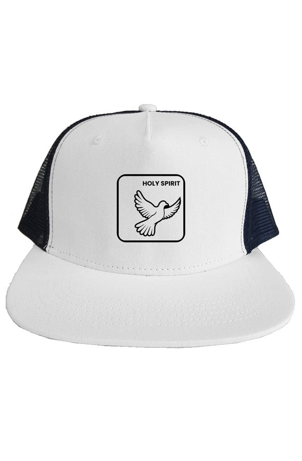 Flat bill skater mesh snapback hat