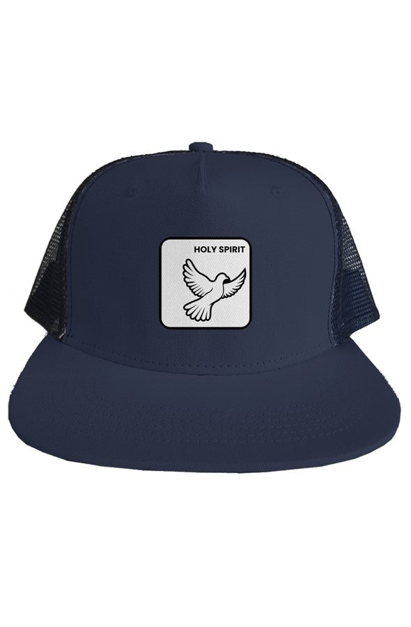 Flat bill skater mesh snapback hat