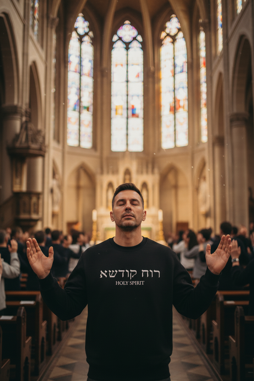 Holy Spirit Sweatshirt (Aramaic & English) | Jesus Raiment